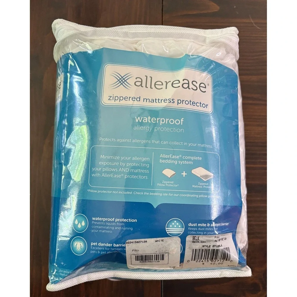 Allerease Full Waterproof Maximum  Allergy Protection Zippered sac Read - Picture 2 of 4